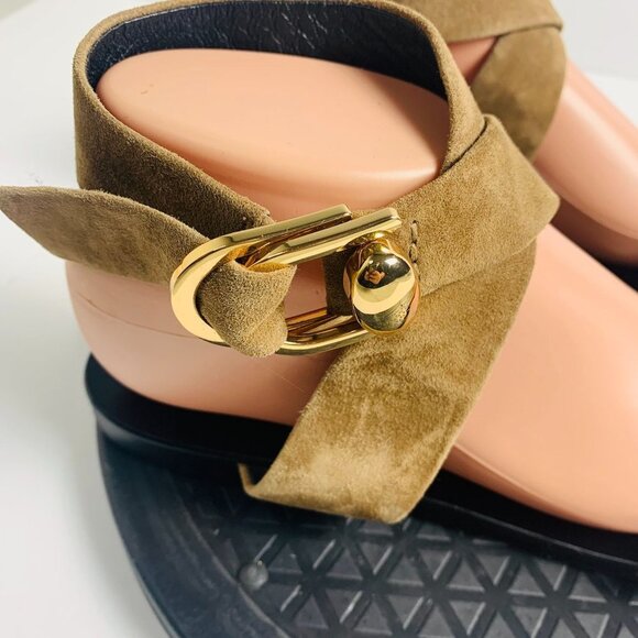 #4 STELLA LUNA Brown Leather Sandals Ankle Wrap 39 8 - Picture 10 of 11